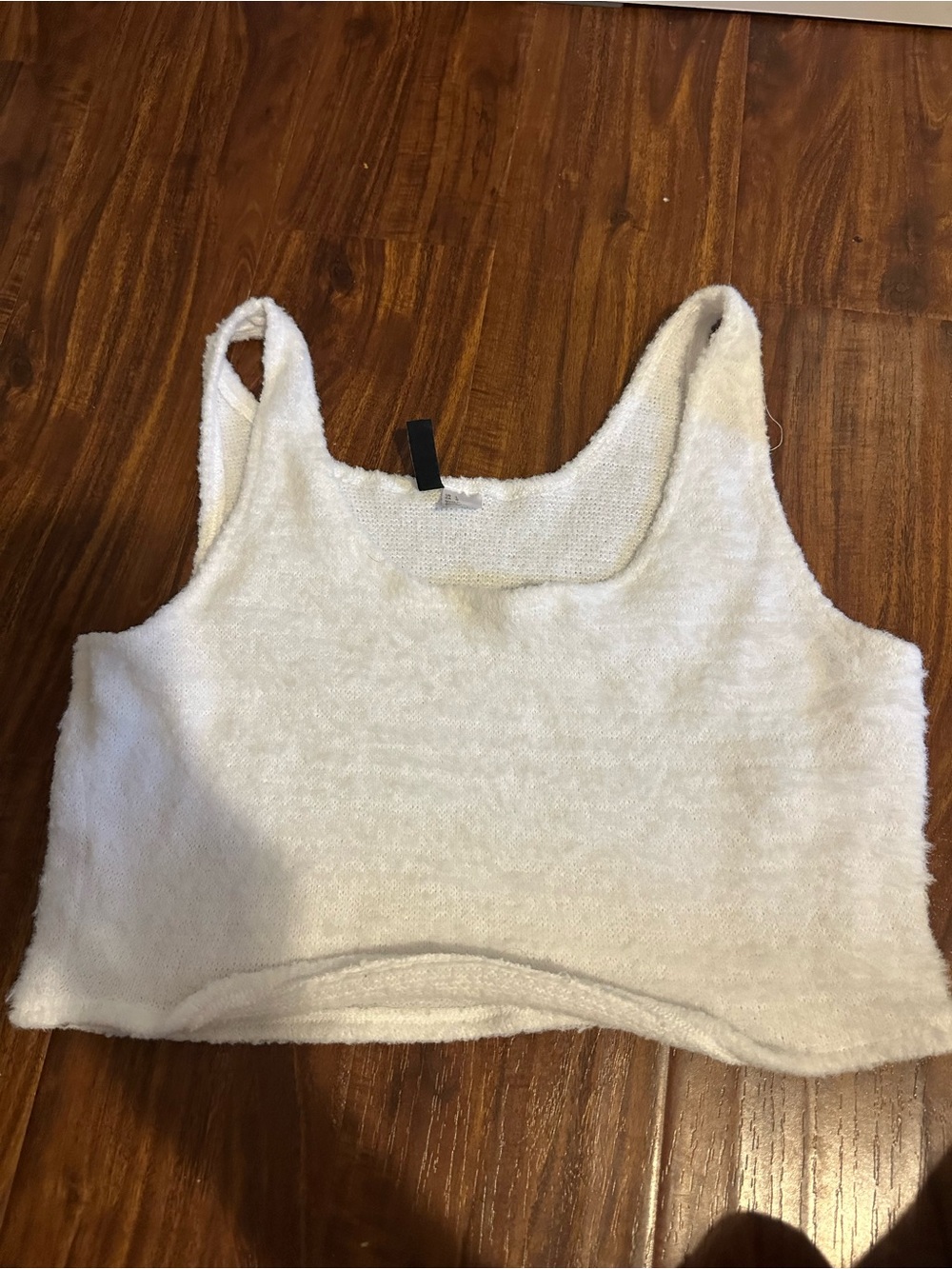 H&M Cream Plush Cropped Tank